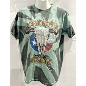 Foreigner Band Tee Don't Mess With Texas Tie Dye T-Shirt Concert Tour Graphic XS